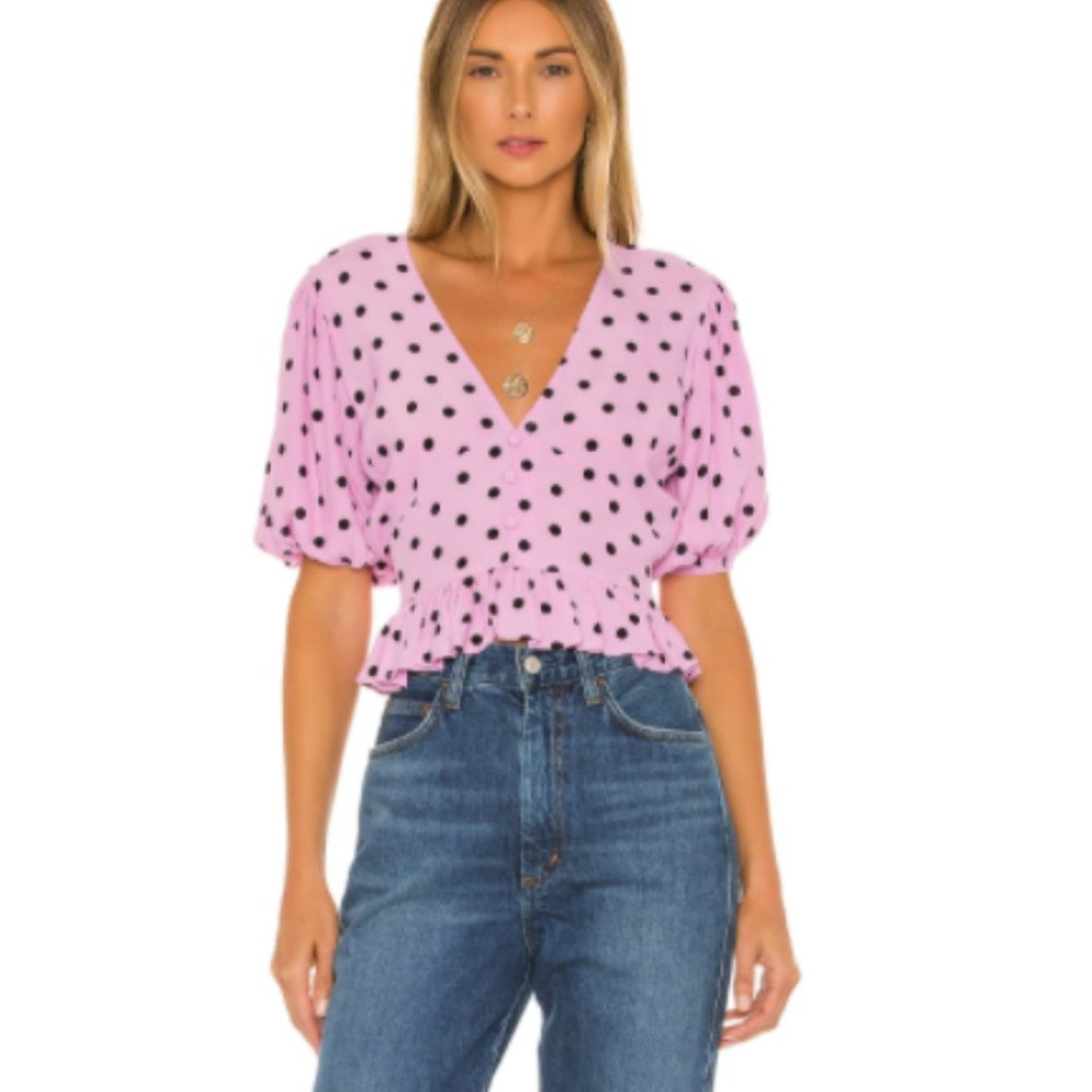 NEW FAITHFULL THE BRAND Mona Top Sylve Dots